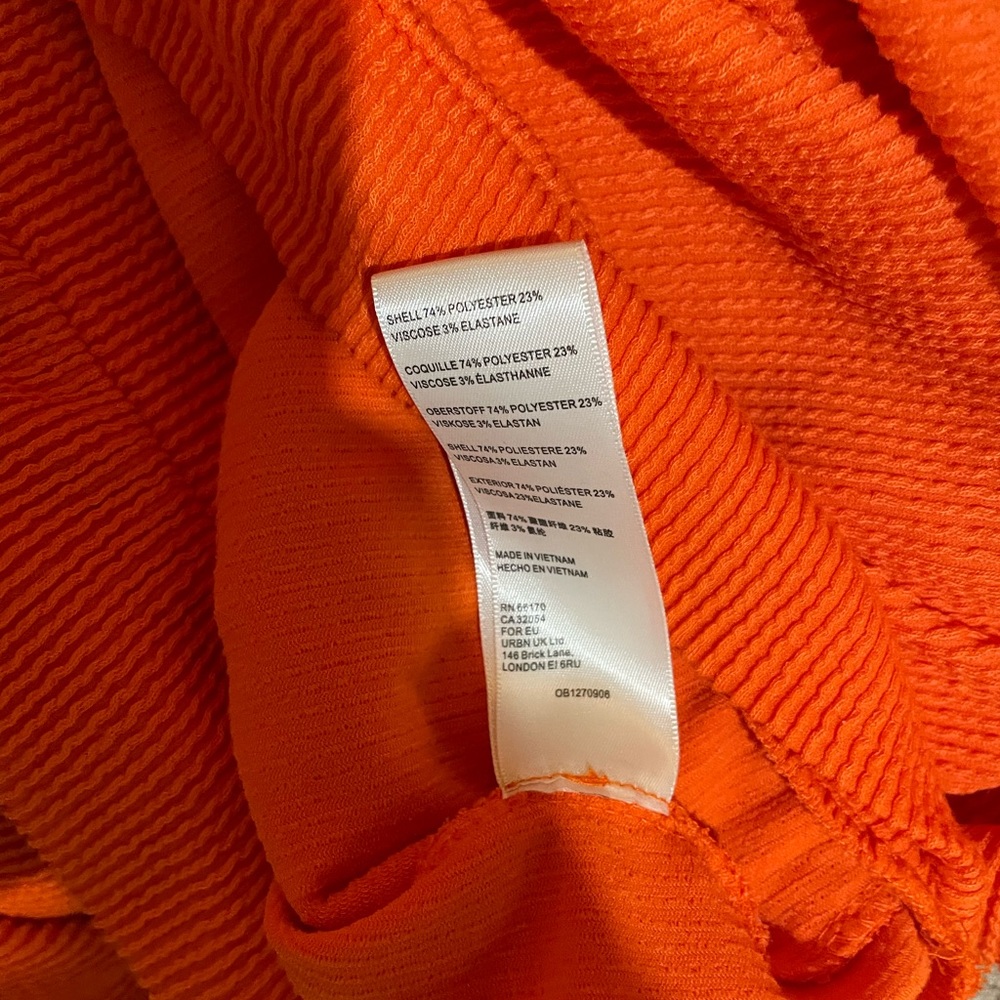 Anthropologie Maeve Orange Textured Off Shoulder Top - Picture 4 of 5